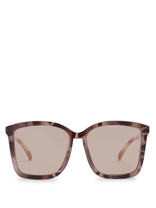 Matchesfashion.com Le Specs - It Ain't Baroque Square Frame Acetate Sunglasses - Womens - Tortoiseshell