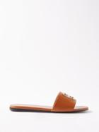 Givenchy - 4g-plaque Leather Flat Sandals - Womens - Tan