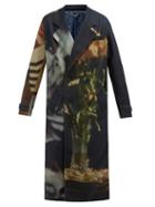 Charles Jeffrey Loverboy - Double-breasted Printed Felt Overcoat - Mens - Green Multi