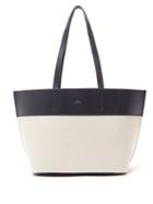 Matchesfashion.com A.p.c. - Totally Small Leather And Canvas Tote Bag - Womens - White Multi