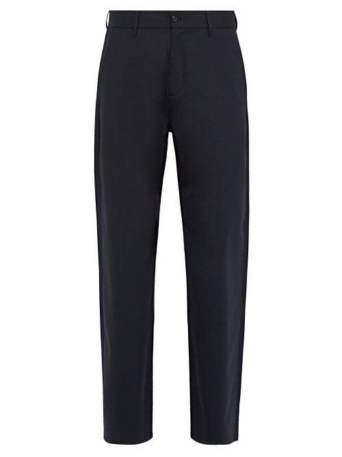 Matchesfashion.com Hope - Wind Mid Rise Straight Leg Trousers - Mens - Dark Blue