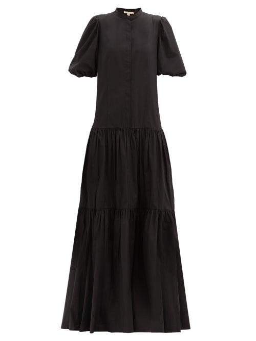 Matchesfashion.com Brock Collection - Ramona Cotton-blend Poplin Maxi Shirt Dress - Womens - Black