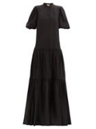 Matchesfashion.com Brock Collection - Ramona Cotton-blend Poplin Maxi Shirt Dress - Womens - Black