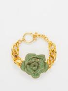Begm Khan - La Rosa 24kt Gold-plated Bracelet - Womens - Green