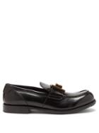 Dolce & Gabbana - Bernini Logo-plate Leather Loafers - Mens - Black