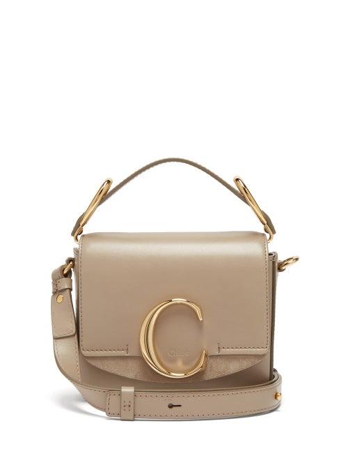 Matchesfashion.com Chlo - The C Mini Leather Cross-body Bag - Womens - Grey