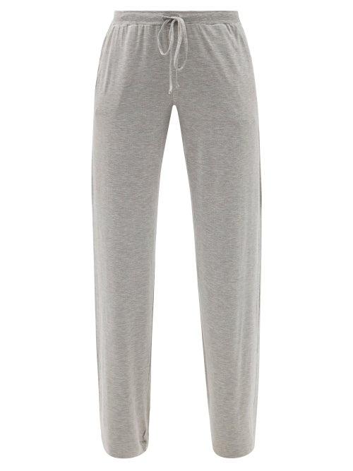 Ladies Lingerie Hanro - Natural Elegance Jersey Wide-leg Trousers - Womens - Light Grey