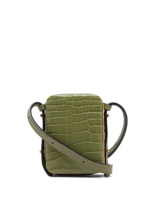 Matchesfashion.com Lutz Morris - Norman Crocodile-effect Leather Belt Bag - Mens - Green