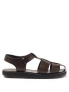 The Row - Fisherman Leather Sandals - Mens - Brown