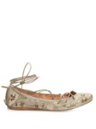 Etro Cora Embroidered Satin Flats