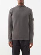Stone Island - Logo-patch Cashmere Sweater - Mens - Dark Grey