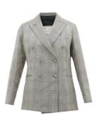 Matchesfashion.com Giuliva Heritage Collection - The Cornelia Checked Double Breasted Wool Blazer - Womens - Grey Multi