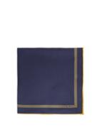 Matchesfashion.com Gucci - Web-striped Silk-faille Pocket Square - Mens - Navy Multi