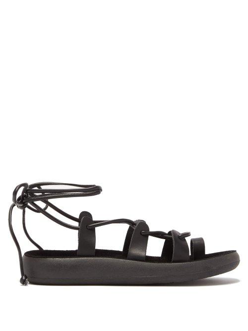 Matchesfashion.com Ancient Greek Sandals - Alcyone Wrap Around Leather Sandals - Womens - Black