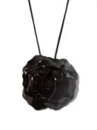 Ladies Jewellery Saint Laurent - Camellia Patent-leather Flower Choker - Womens - Black