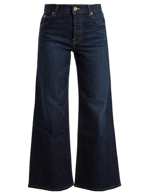 Matchesfashion.com Eve Denim - Charlotte High Rise Wide Leg Jeans - Womens - Mid Blue