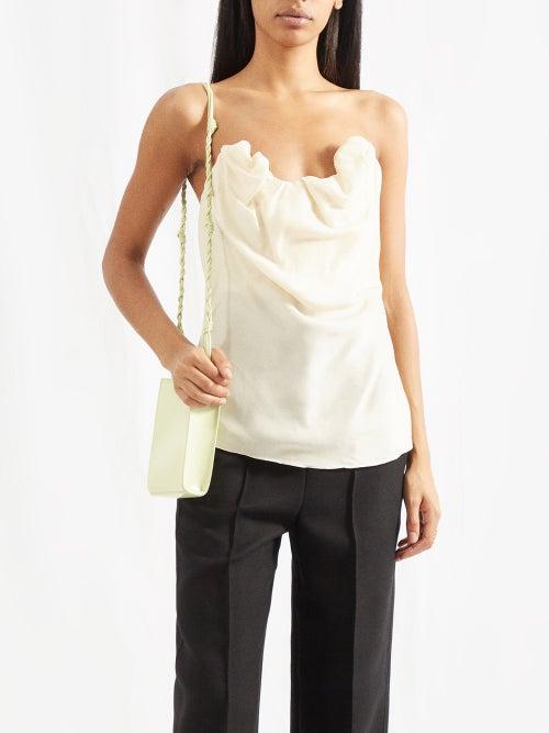 Toteme - Gathered Off-the-shoulder Silk Top - Womens - Ivory