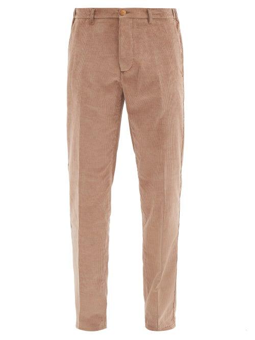 Matchesfashion.com Altea - Dumbo Elasticated-waist Slim-fit Trousers - Mens - Brown