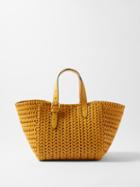 Anya Hindmarch - Neeson Small Sqaure Braided-leather Tote - Womens - Yellow
