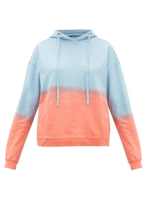 Matchesfashion.com Arizona Love - Alexa Tie-dye Cotton Hooded Sweatshirt - Womens - Blue Print