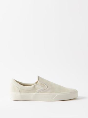 Tom Ford - Suede Slip-on Trainers - Mens - Ivory
