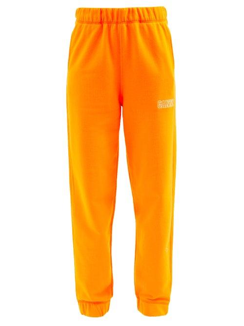 Ganni - Software Recycled Cotton-blend Track Pants - Womens - Orange