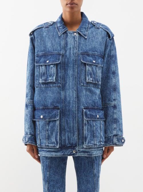Isabel Marant - Volta Oversized Denim Jacket - Womens - Blue