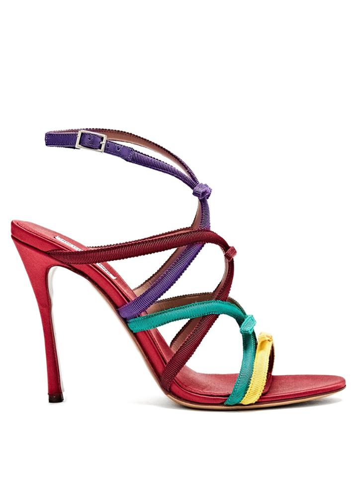 Tabitha Simmons Bowrama Grosgrain-bow Stiletto Sandals