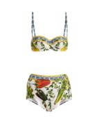 Matchesfashion.com Dolce & Gabbana - Pepper Print Bikini Set - Womens - Green Print