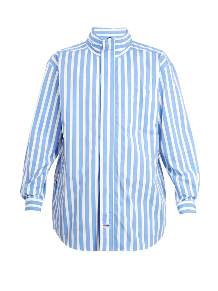 Martine Rose Striped Drawstring-collar Shirt