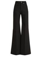 Matchesfashion.com Kwaidan Editions - Flared Wool And Cotton Blend Jeans - Womens - Black