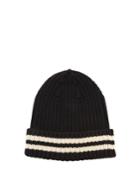 Junya Watanabe Striped-edge Ribbed-knit Wool Hat