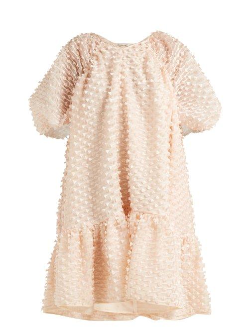 Matchesfashion.com Cecilie Bahnsen - Chrystal Fil Coup Organza Dress - Womens - Light Pink