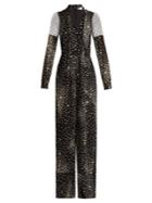 Redvalentino Star-print Silk-blend Jumpsuit