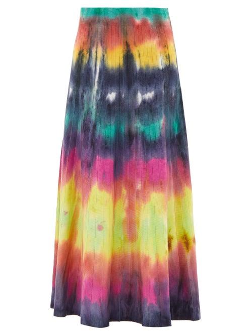 Gabriela Hearst - Ella Tie-dyed Cashmere-blend Midi Skirt - Womens - Multi