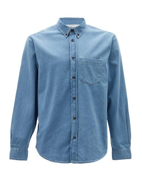 Matchesfashion.com Acne Studios - Sarkis Chambray Shirt - Mens - Light Blue