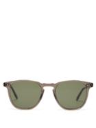Matchesfashion.com Garrett Leight - Brooks 47 Square Acetate And Metal Sunglasses - Mens - Grey