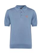 Matchesfashion.com Prada - Logo Jacquard Wool Blend Polo Shirt - Mens - Light Blue