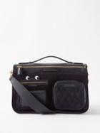 Anya Hindmarch - Frog Eyes Medium Suede Shoulder Bag - Womens - Navy