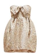 Matchesfashion.com Alexandre Vauthier - Metallic Leopard Jacquard Mini Dress - Womens - Beige Multi