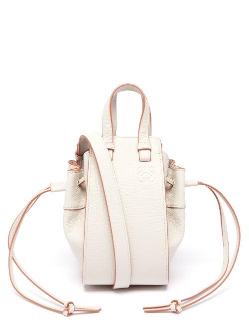Ladies Bags Loewe - Hammock Mini Leather Cross-body Bag - Womens - White