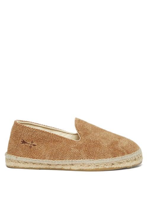 Matchesfashion.com Maneb - Yucatan Logo Embroidered Espadrilles - Mens - Beige