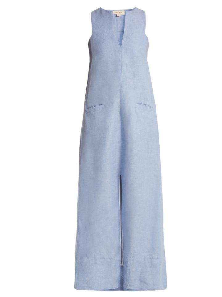 Wiggy Kit Alamod Cotton And Linen-blend Maxi Dress