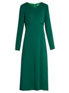 Lanvin V-neck Long-sleeved Cady Gown