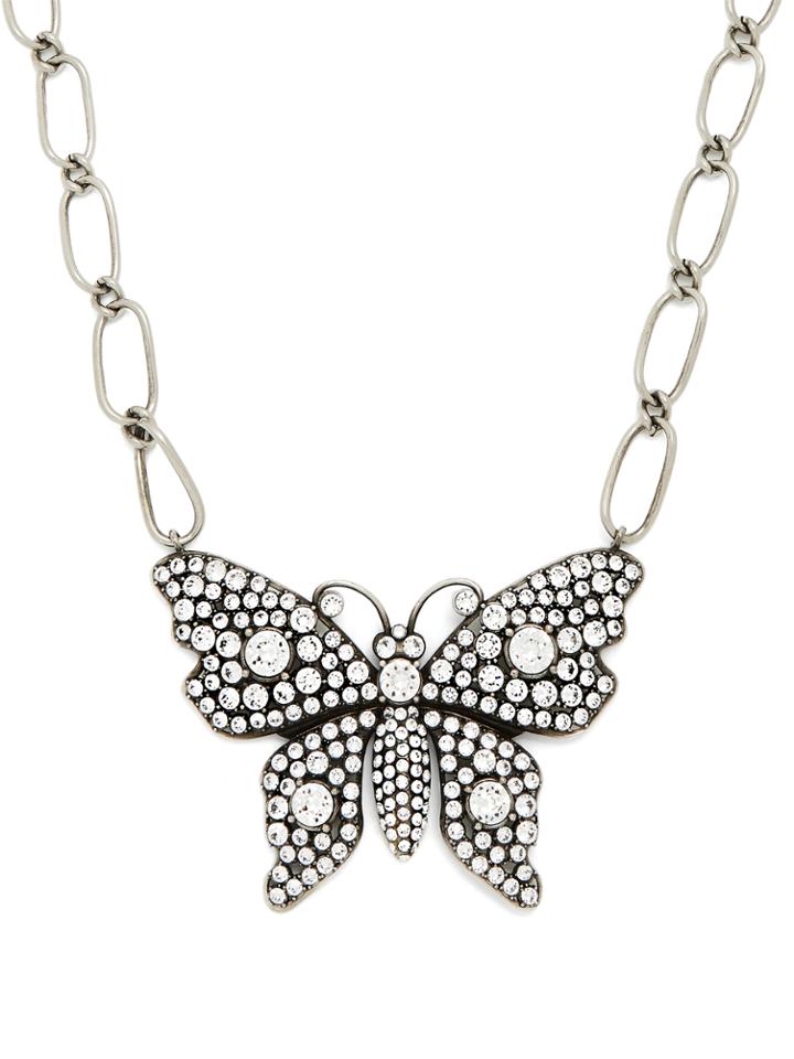 Gucci Butterfly Crystal-embellished Necklace