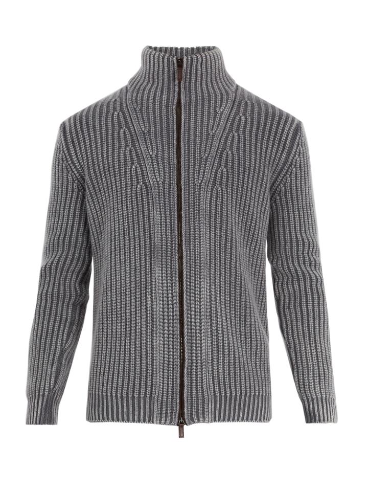 Iris Von Arnim High-neck Zip-through Cardigan