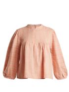 Ace & Jig Mallorca Parfait Geometric-jacquard Cotton Top