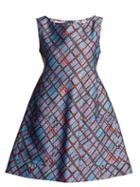 Matchesfashion.com Marni - Geometric Print Sleeveless Dress - Womens - Blue Print