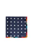 Matchesfashion.com Paul Smith - Polka Dot Silk Satin Pocket Square - Mens - Navy