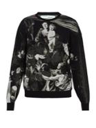 Off-white Caravaggio-intarsia Cotton-blend Sweater